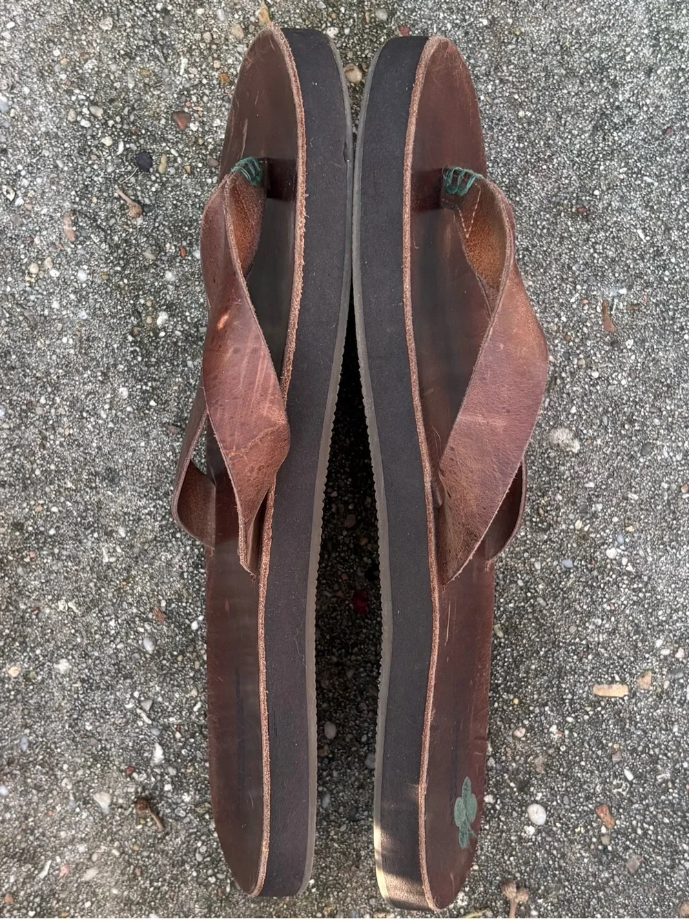 American Eagle AEO Brown Leather Men’s Thong Sandal Sz 9 Casual Preppy College